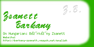 zsanett barkany business card